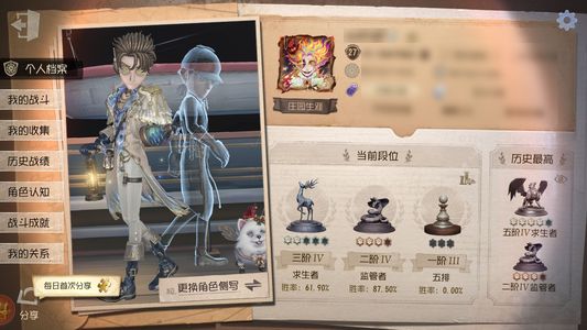 第五人格【27级】 龙娘珍奇柜柚子万氪万薯