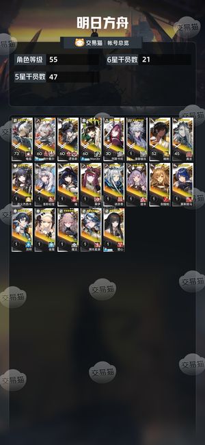 明日方舟【55级】 绿色账号纯手打可以换绑