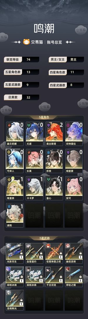 鸣潮【74级】 着急出，可以刀