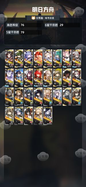 明日方舟【76级】majika全员