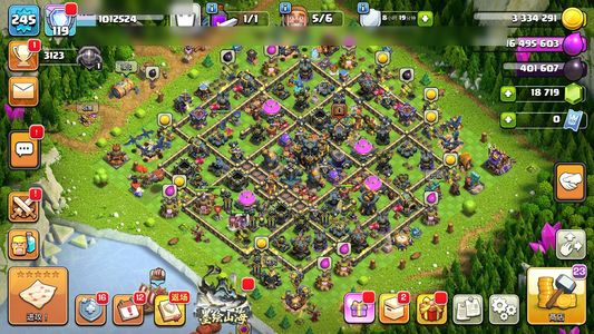 部落冲突【17本 繁荣度119 奖杯3123】17本满配