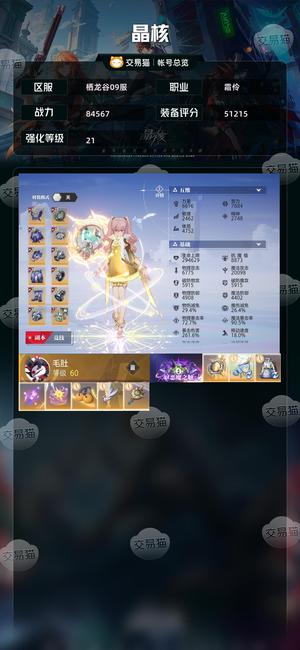 晶核【战力84567】全碎搬金号武器21，共鸣210