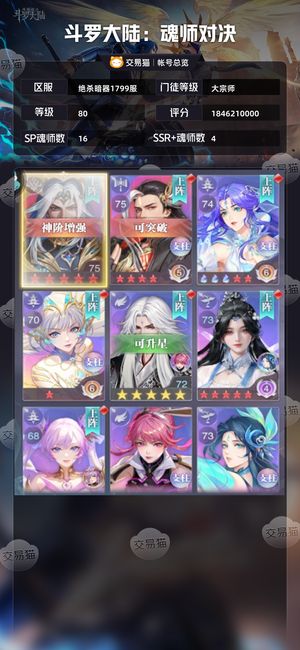 斗罗大陆：魂师对决【大宗师,80级】 红五李慕婉，红三王林，回忆七次