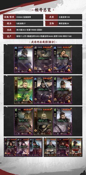 率土之滨满红卡多武将战法齐全安全可换绑