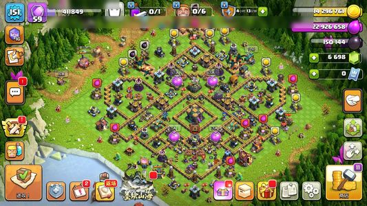 部落冲突【14本 繁荣度59 联赛等级女巫16】 14本6农稳本，王等级高