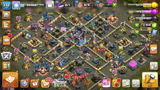 部落冲突【18本 繁荣度112 联赛等级泰坦26】17本满房。18本前期。