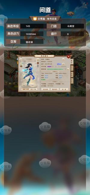 问道【145级斗阙宫】 13万银元宝,幻三幽雪罩子黑鬼