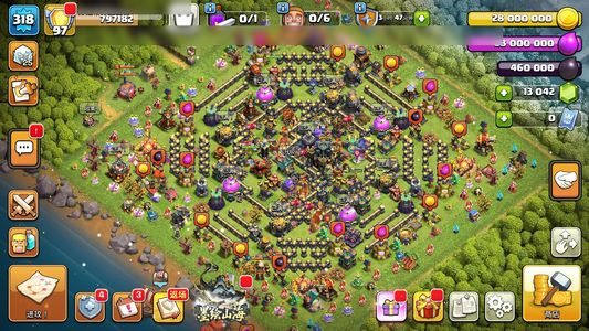 部落冲突【17本 繁荣度97 联赛等级泰坦25】超值退游号