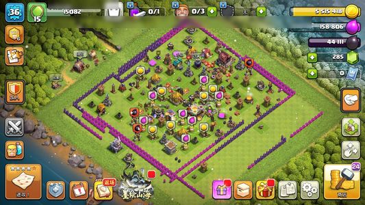 部落冲突【11本 繁荣度15 联赛等级野蛮人6】 11本大本营