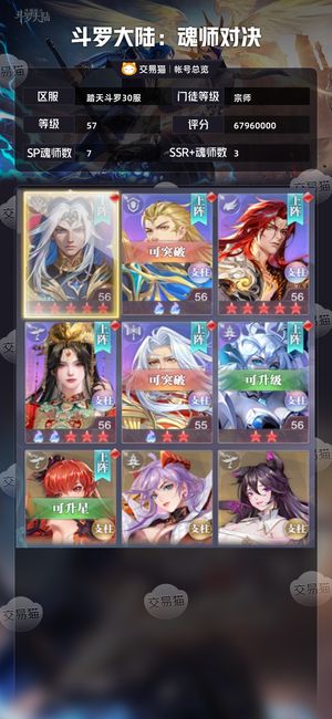 斗罗大陆：魂师对决【宗师,57级】宗师红五王林李慕婉魔魂封号