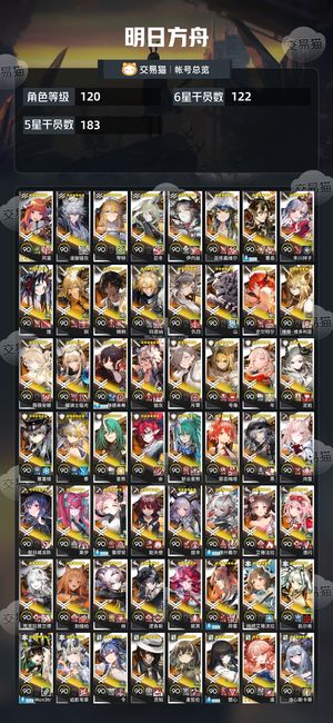 明日方舟【120级】除异格初雪以外全图鉴