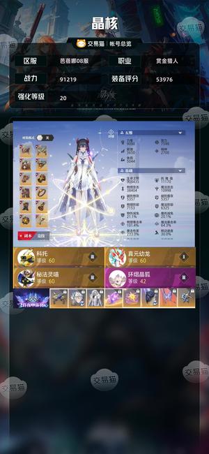 晶核【赏金猎人战力91219】全身碎，倒金号，不讲价