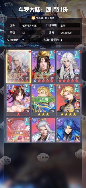 斗罗大陆：魂师对决【宗师,57级】 新区满进度榜前十资源多