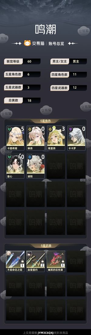 鸣潮【60级】 51卡提 琳奈