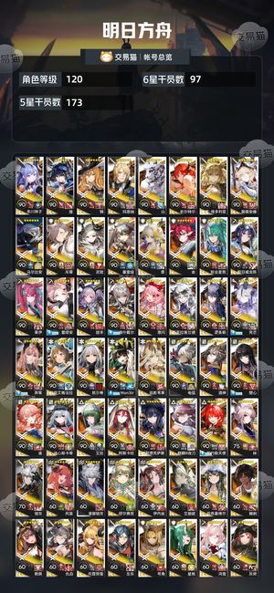 明日方舟【120级】明日方舟高练度