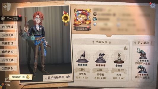 第五人格【20级】 星之王幽灵帆890窥镜6千薯