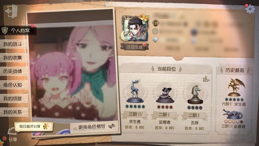 第五人格【128级】 44金220紫裁缝壹原侑子