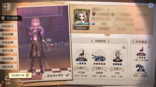 第五人格【24级】 拉拉队友限定金荧   超多紫薯