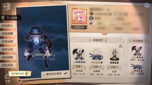 第五人格【57级】 中原中也全套 扎瑞全套