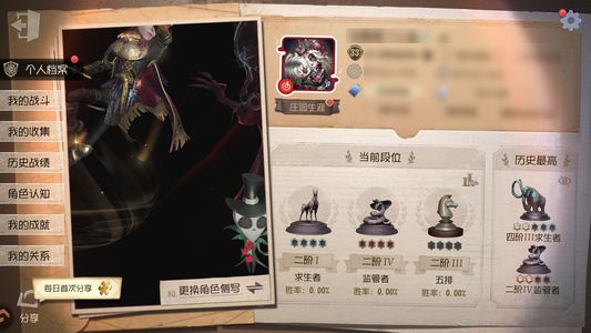第五人格【33级】 蛐蛐一限幽灵公主调香肯德基