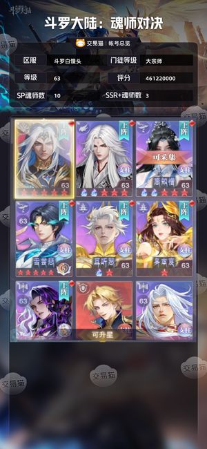 斗罗大陆：魂师对决【大宗师,63级】夫妻档好号-可换绑