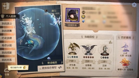 第五人格【165级】 渔女全皮渔女大情号隐士双限