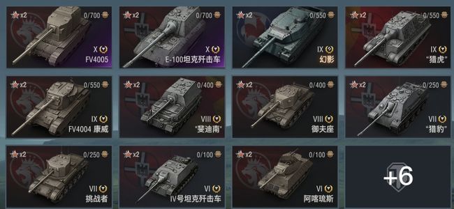 坦克世界X坦克2 金币坦克4 坦克17 债券15000 金币2860 银币11110000