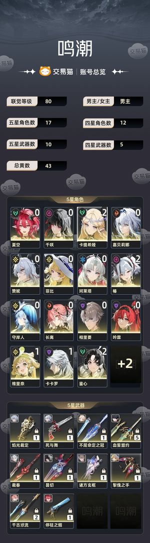 鸣潮【80级】 低价捡漏 快来入手