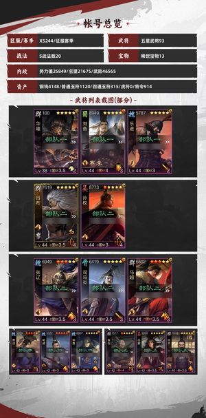 率土之滨试师号主五战法齐全