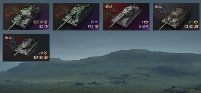 坦克世界XI坦克2 X坦克1 金币坦克2 坦克5 债券1219 金币365 银币1529305