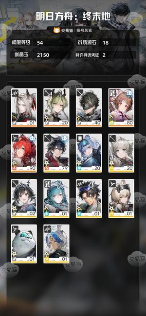 明日方舟：终末地【54级】 终末地火队物理队齐全