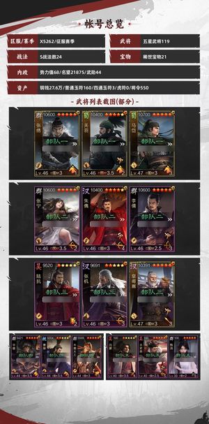 率土之滨前三四十红，满红黄埔带主城皮肤