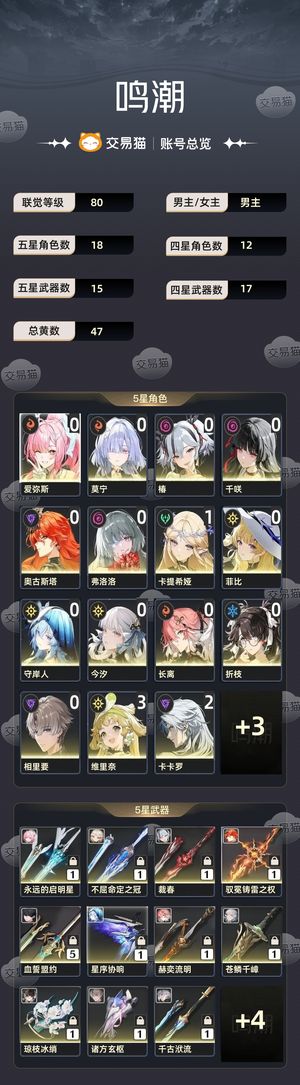 鸣潮【80级】 地图资源多