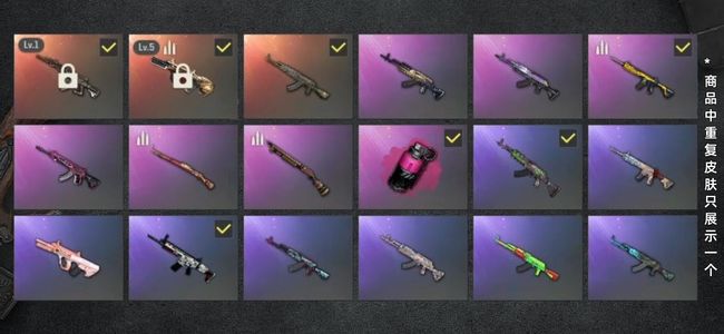 绝地求生（PUBG）生存等级447 名誉等级2 成长武器2 载具16 枪皮71 退游了5级Aug