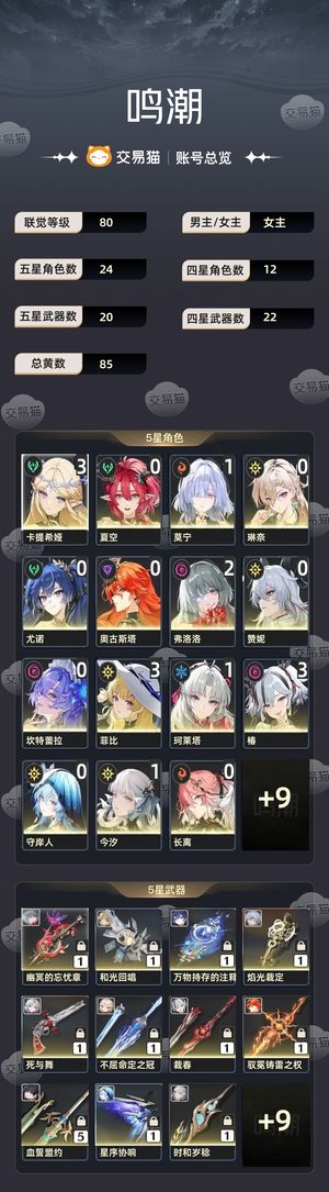 鸣潮【80级】 鸣潮成品号