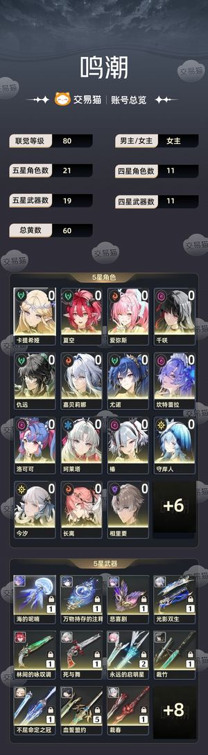 鸣潮【80级】 多金成品号