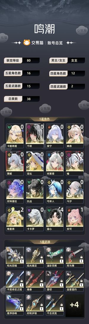 鸣潮【80级】 只要是c都是0+1