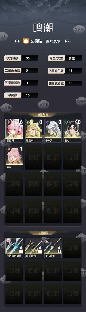 鸣潮【55级】 61爱弥斯，2.1W星声