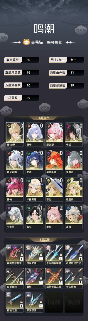 鸣潮【80级】 鸣潮账号1