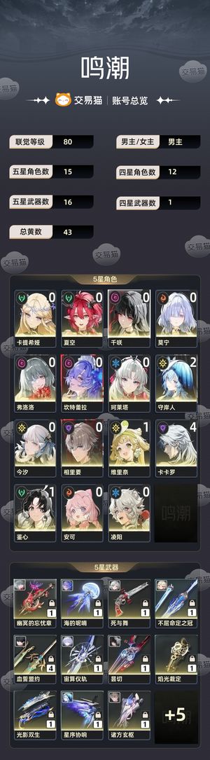 鸣潮【80级】 鸣潮成品号