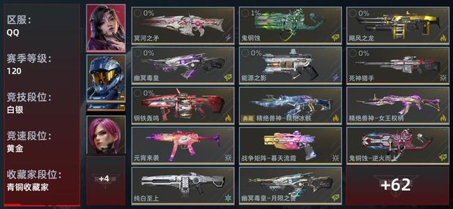 逆战：未来【赛季120级收藏角色24武器57近战武器19传说插件182】