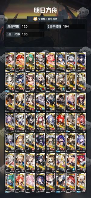 明日方舟【120级】明日方舟准全限定