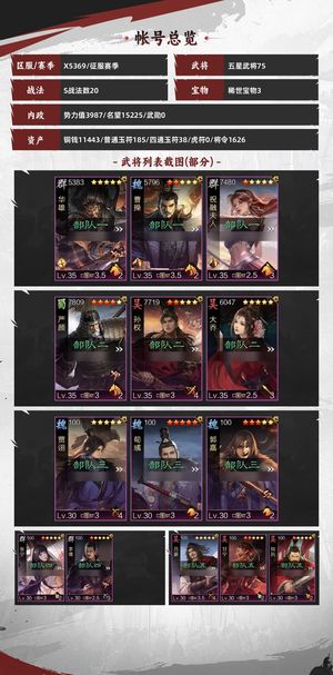 率土之滨高性价比号