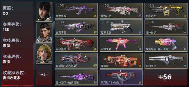 逆战：未来【赛季138级收藏角色17武器48近战武器22传说插件269】