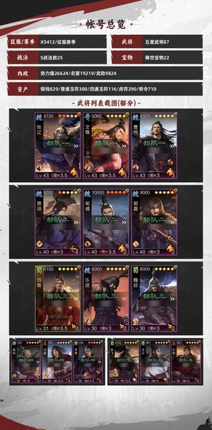 率土之滨满配枭雄豹纹刀五主队