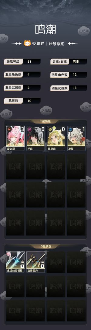 鸣潮【51级】 3+1爱弥斯千咲