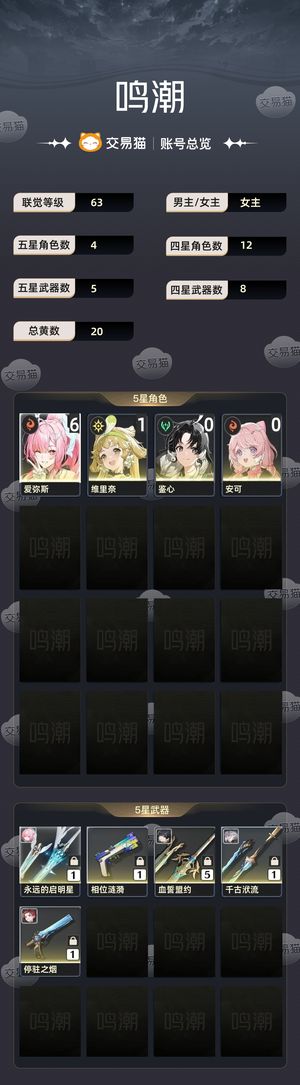 鸣潮【63级】 6＋1爱弥斯