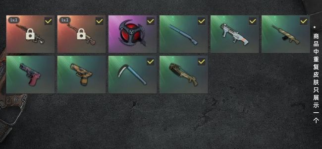 绝地求生（PUBG）生存等级1 名誉等级2 成长武器2 枪皮10 成长ACE SKS