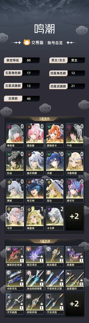 鸣潮【80级】 急出可小刀