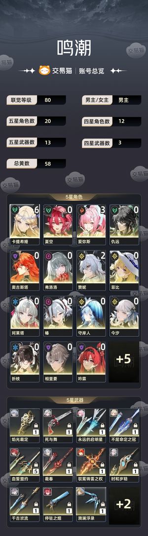 鸣潮【80级】 欧皇号六一卡提